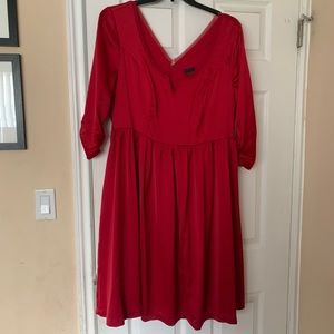 Red party dress